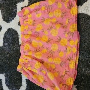 J. CREW SZ large pineapple skirt pink yellow with pockets WSK79